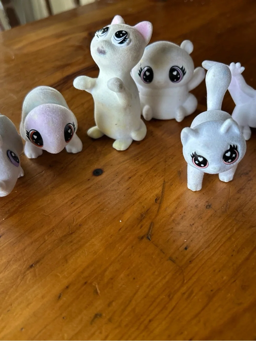 Crayola Pastel White and Light Pink Small Pet colorable Figurine Lot of 17